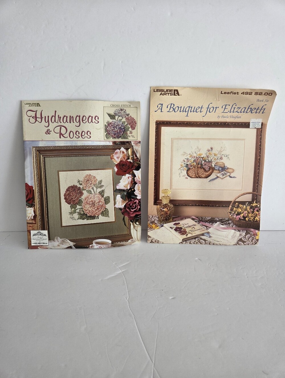 Hydrangeas & Roses Cross Stitch Pattern Books Leisure Arts